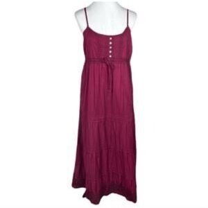 Motherhood Deep Red Maxi Dress